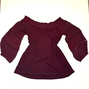 Loft Womens  Off Shoulder Long Sleeves Top Size Medium
